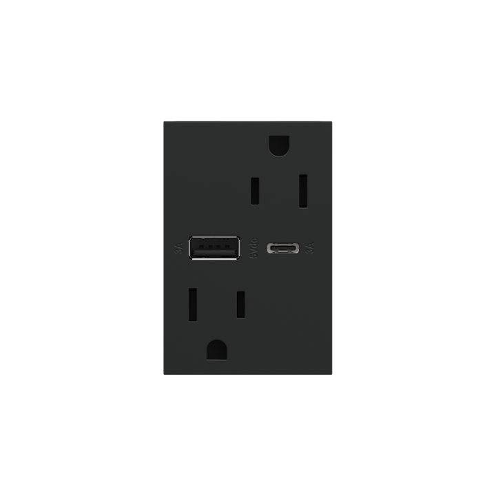 Legrand adorne 15A Tamper-Resistant Ultra-Fast USB Type-A/C Outlet Receptacles Legrand Graphite