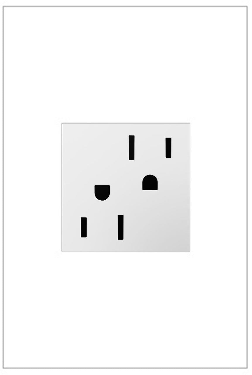 Legrand adorne Tamper-Resistant Outlet Receptacles Legrand White 15A/125V