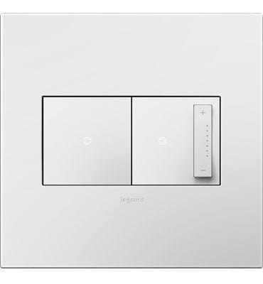 Legrand adorne® Gloss White-on-White Screwless Wall Plate with Microban® Wall Plates Legrand