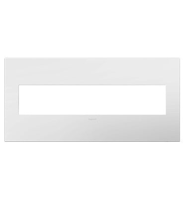 Legrand adorne® Gloss White-on-White Screwless Wall Plate with Microban® Wall Plates Legrand 5-Gang