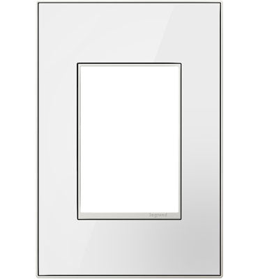 Legrand adorne Mirror White-on-White 1-Gang Screwless Wall Plate Wall Plates Legrand 1-Gang +