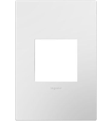 Legrand adorne® Gloss White-on-White Screwless Wall Plate with Microban® Wall Plates Legrand 1-Gang
