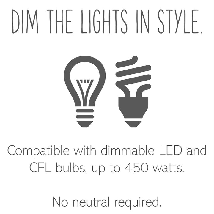 Legrand adorne 450W CFL/LED Paddle Dimmer ADPD453L