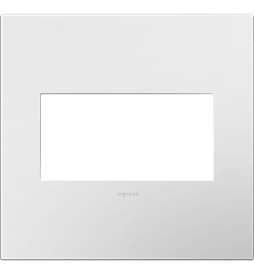 Legrand adorne® Gloss White-on-White Screwless Wall Plate with Microban® Wall Plates Legrand 2-Gang