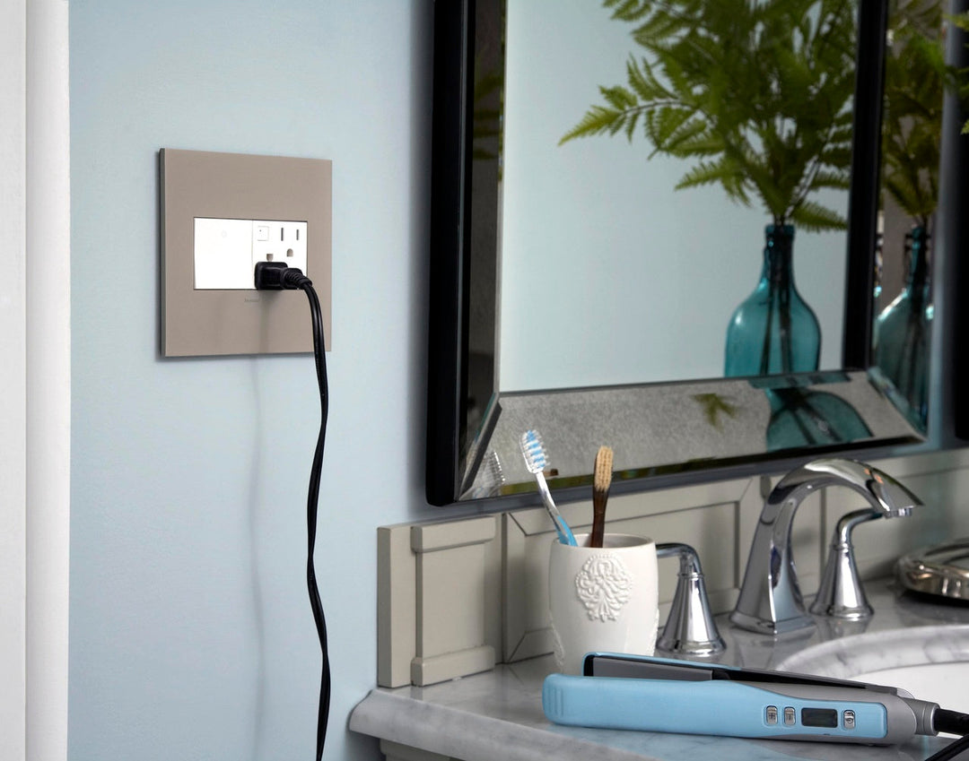 Legrand adorne Magnesium Screwless Wall Plate with Microban®