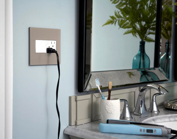 Legrand adorne Magnesium Screwless Wall Plate with Microban®