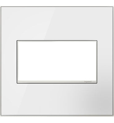 Legrand adorne Mirror White-on-White 1-Gang Screwless Wall Plate Wall Plates Legrand 2-Gang