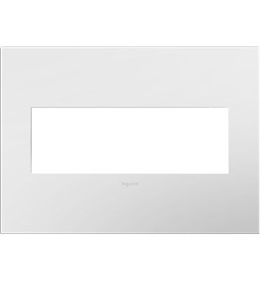 Legrand adorne® Gloss White-on-White Screwless Wall Plate with Microban® Wall Plates Legrand 3-Gang