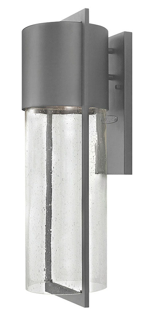OUTDOOR SHELTER Wall Mount Lantern Outdoor Wall Lights Hinkley Hematite 8.5x8.25x23.25