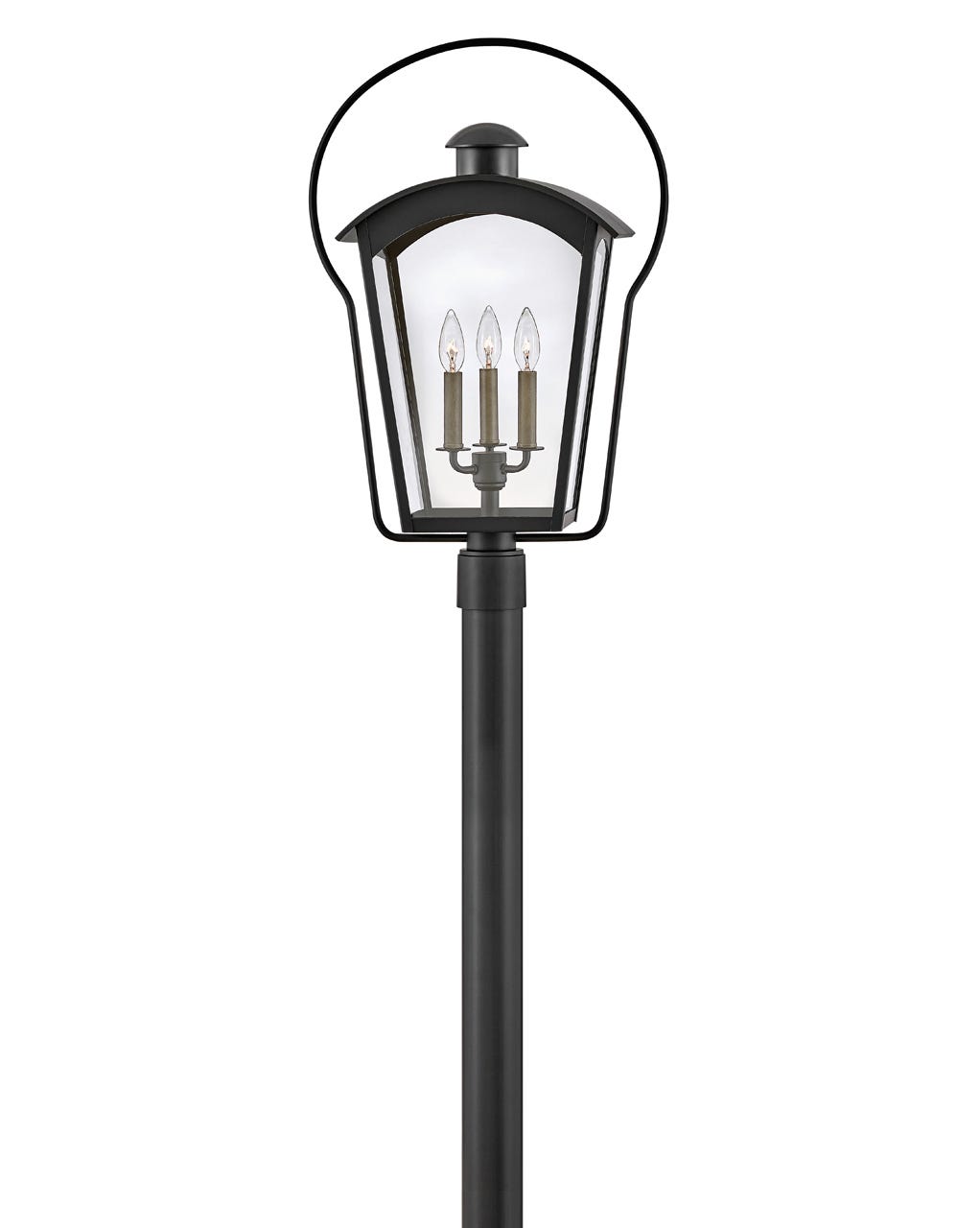 OUTDOOR YALE Post Top or Pier Mount Lantern Pier & Post Mount Lights Hinkley Black 8.5x17.0x26.75