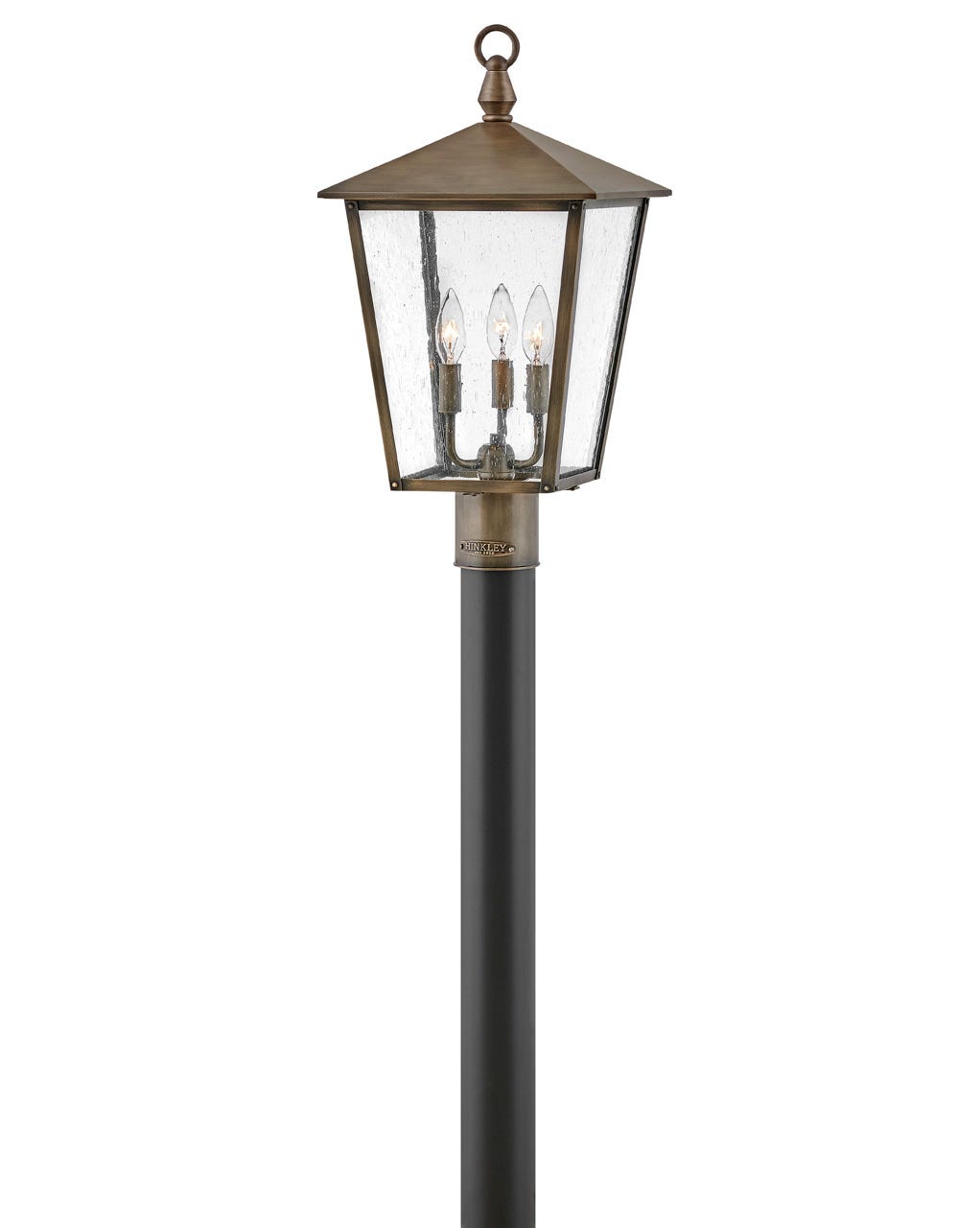 OUTDOOR HUNTERSFIELD Post Top or Pier Mount Lantern Pier & Post Mount Lights Hinkley Burnished Bronze 11.0x11.0x20.75