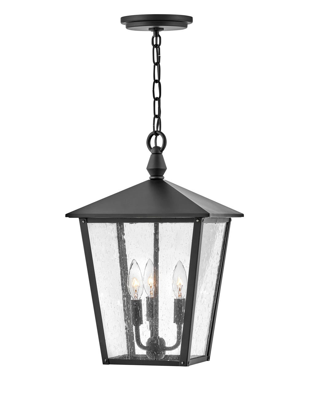 OUTDOOR HUNTERSFIELD Hanging Lantern Outdoor Hanging Lights Hinkley Black 11.0x11.0x17.75