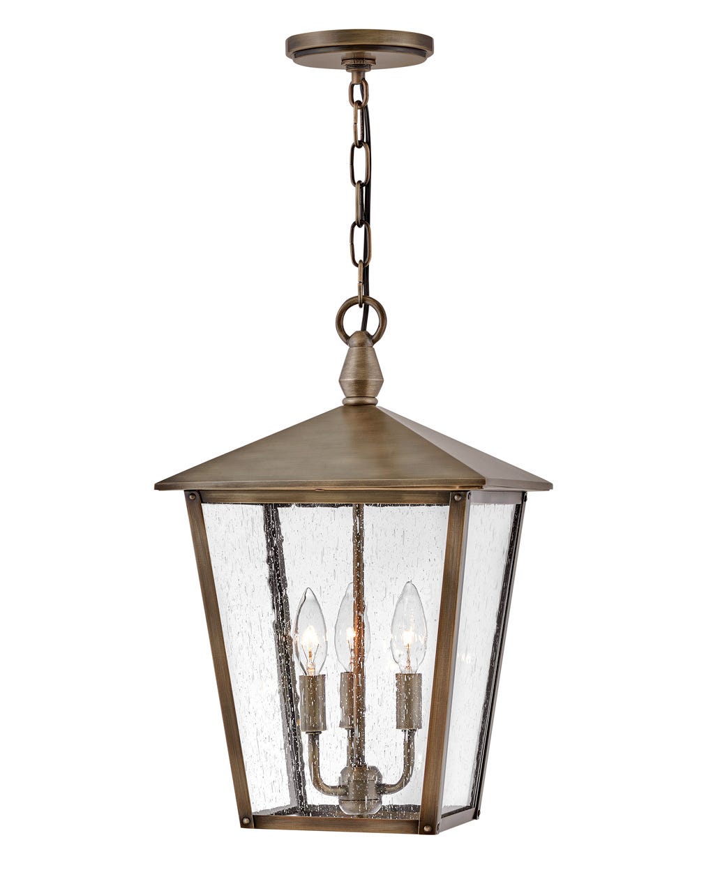 OUTDOOR HUNTERSFIELD Hanging Lantern Outdoor Hanging Lights Hinkley Burnished Bronze 11.0x11.0x17.75