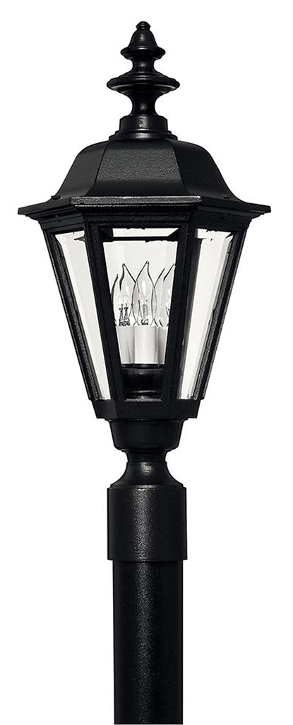 OUTDOOR MANOR HOUSE Post Top or Pier Mount Lantern Pier & Post Mount Lights Hinkley Black 10.5x10.5x22.0