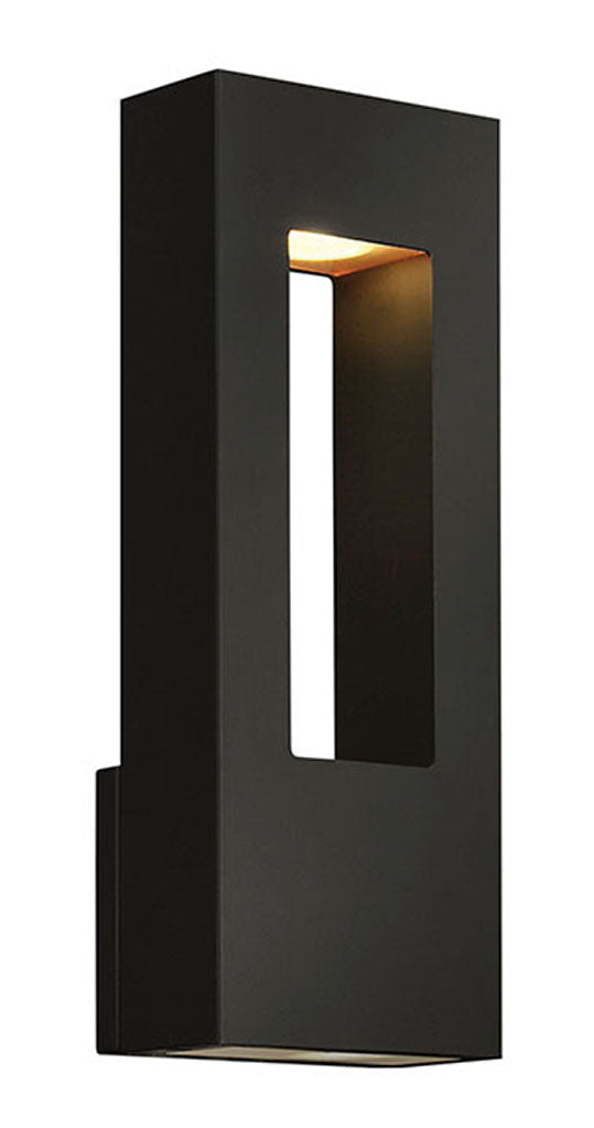 ATLANTIS-Medium Wall Mount Lantern Outdoor Wall Lights Hinkley Satin Black LED