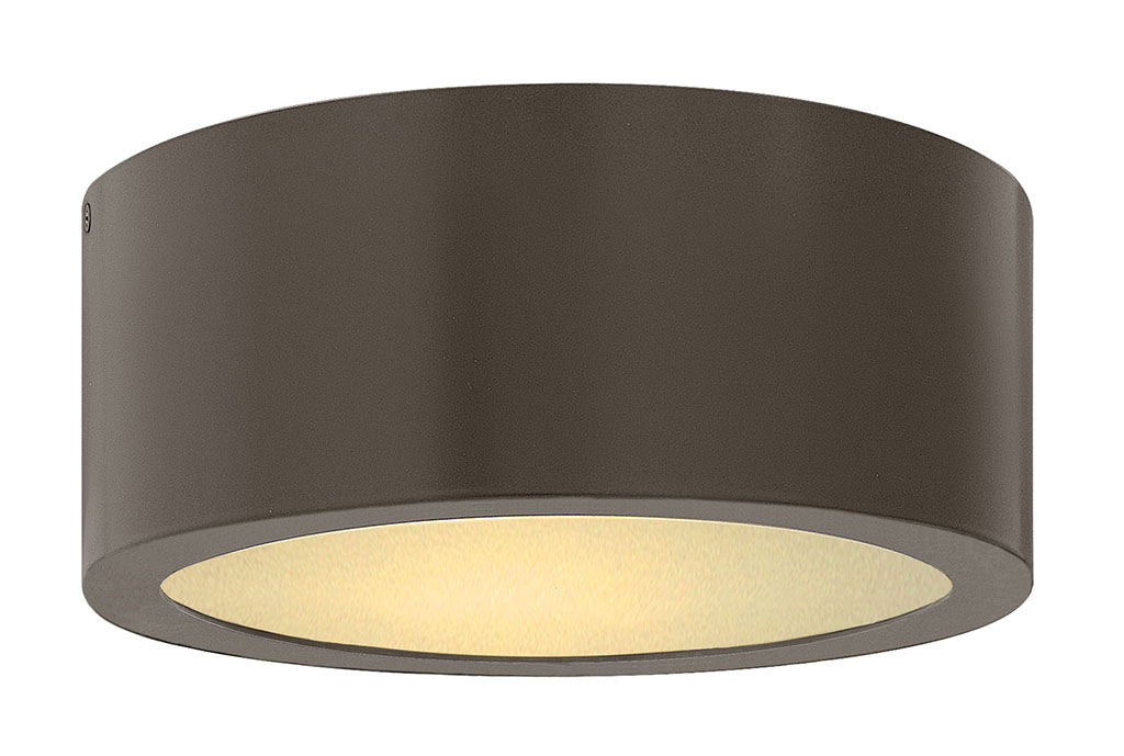 OUTDOOR LUNA Flush Mount Outdoor Wall Lights Hinkley Bronze 8.0x8.0x3.25
