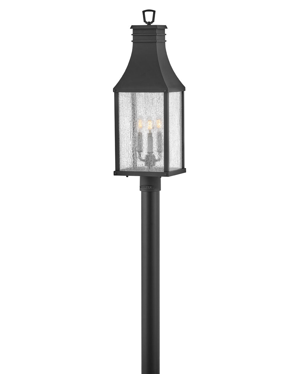 OUTDOOR BEACON HILL Post Top or Pier Mount Lantern Pier & Post Mount Lights Hinkley Museum Black 7.75x9.0x26.25