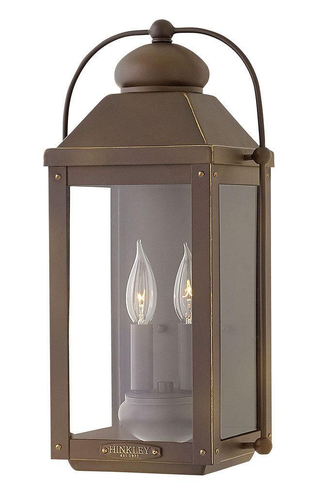 ANCHORAGE-Medium Wall Mount Lantern Outdoor Wall Lights Hinkley Light Oiled Bronze