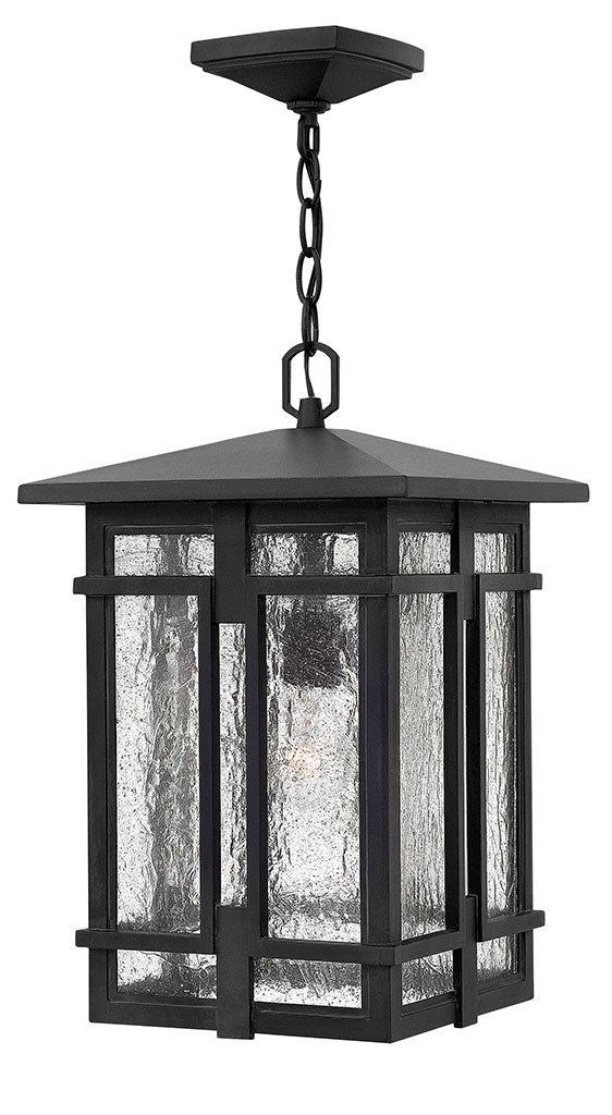 OUTDOOR TUCKER Hanging Lantern Outdoor Hanging Lights Hinkley Museum Black 11.0x11.0x17.5