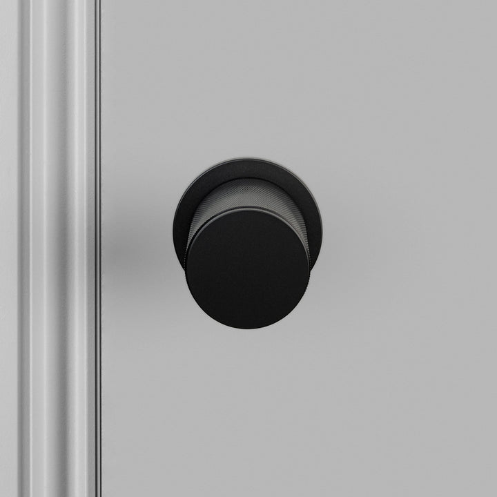Buster + Punch Door Knob Set of 2, Cross Design, PASSAGE TYPE Door Hardware Buster + Punch Black
