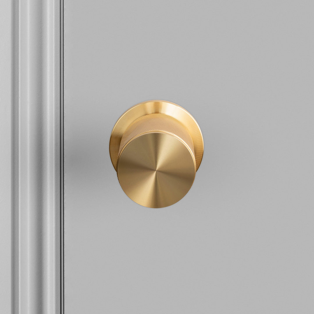 Buster + Punch Door Knob Set of 2, Cross Design, PASSAGE TYPE Door Hardware Buster + Punch Brass