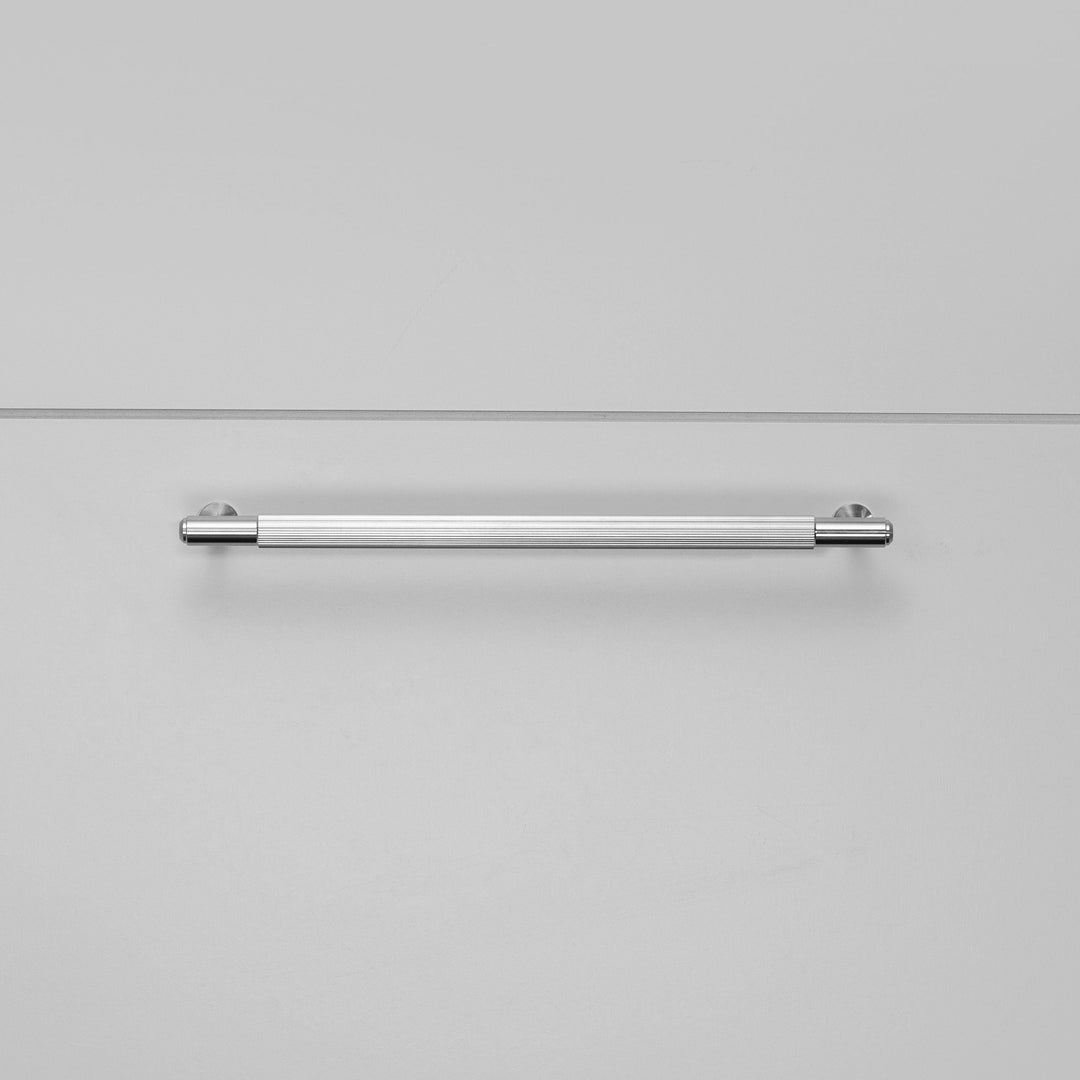 Buster + Punch Pull Bar, Linear Design, with backplate Cabinet Hardware Buster + Punch Steel Medium