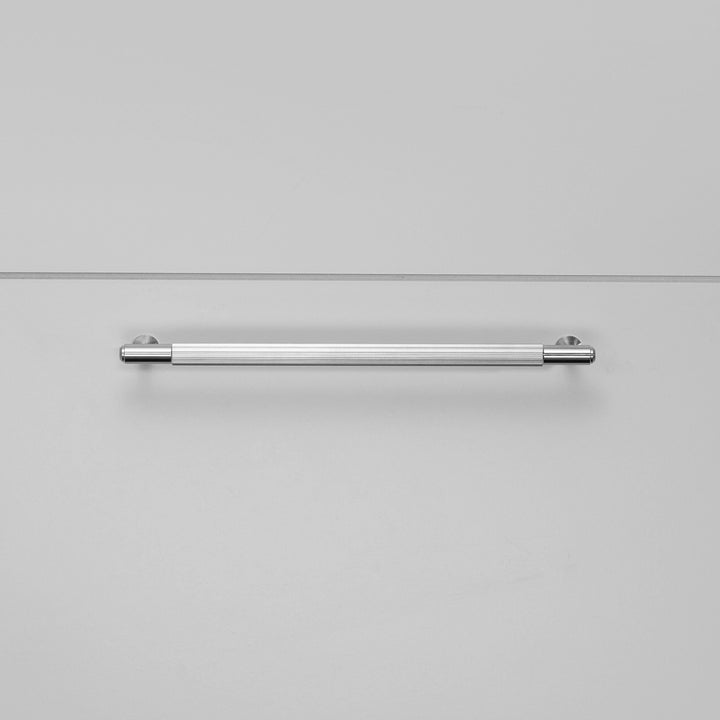 Buster + Punch Pull Bar, Linear Design, with backplate Cabinet Hardware Buster + Punch Steel Medium