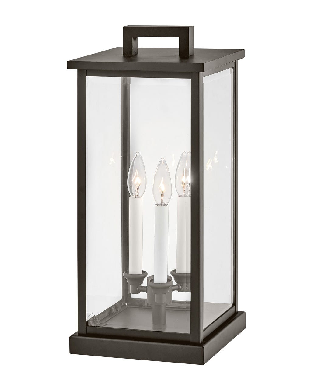 OUTDOOR WEYMOUTH Pier Mount Lantern Outdoor Wall Lights Hinkley Oil Rubbed Bronze 9.0x9.0x20.25
