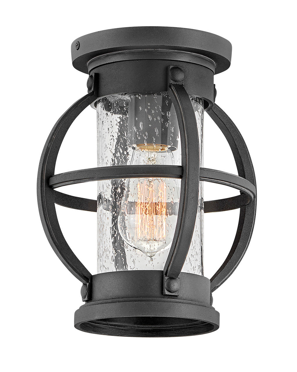 OUTDOOR CHATHAM Flush Mount Outdoor Wall Lights Hinkley Museum Black 8.25x8.25x10.0