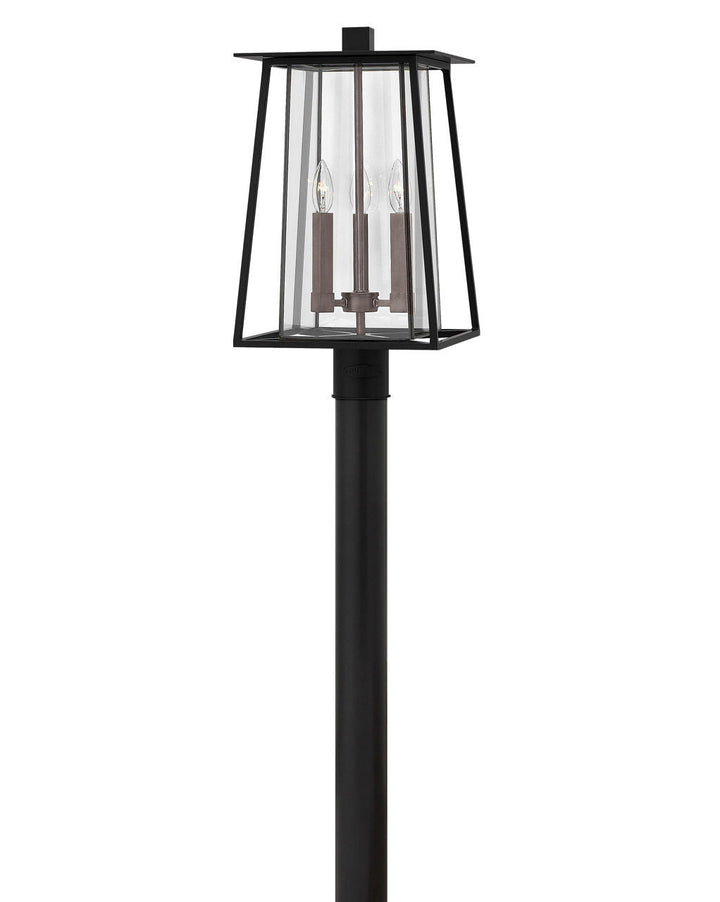 OUTDOOR WALKER Post Top or Pier Mount Lantern Pier & Post Mount Lights Hinkley Black 11.25x11.25x20.75