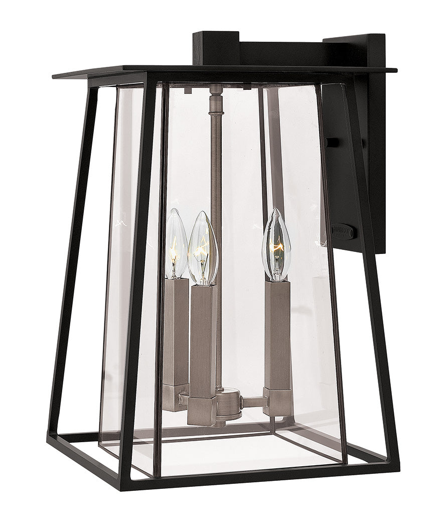 OUTDOOR WALKER Wall Mount Lantern Outdoor Wall Lights Hinkley Black 12.0x11.5x17.5