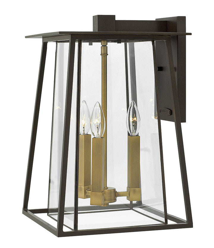OUTDOOR WALKER Wall Mount Lantern Outdoor Wall Lights Hinkley Buckeye Bronze 12.0x11.5x17.5