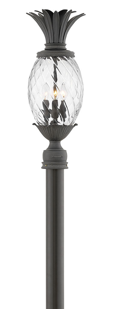 OUTDOOR PLANTATION Post Top or Pier Mount Lantern Pier & Post Mount Lights Hinkley Museum Black 10.25x10.25x25.25