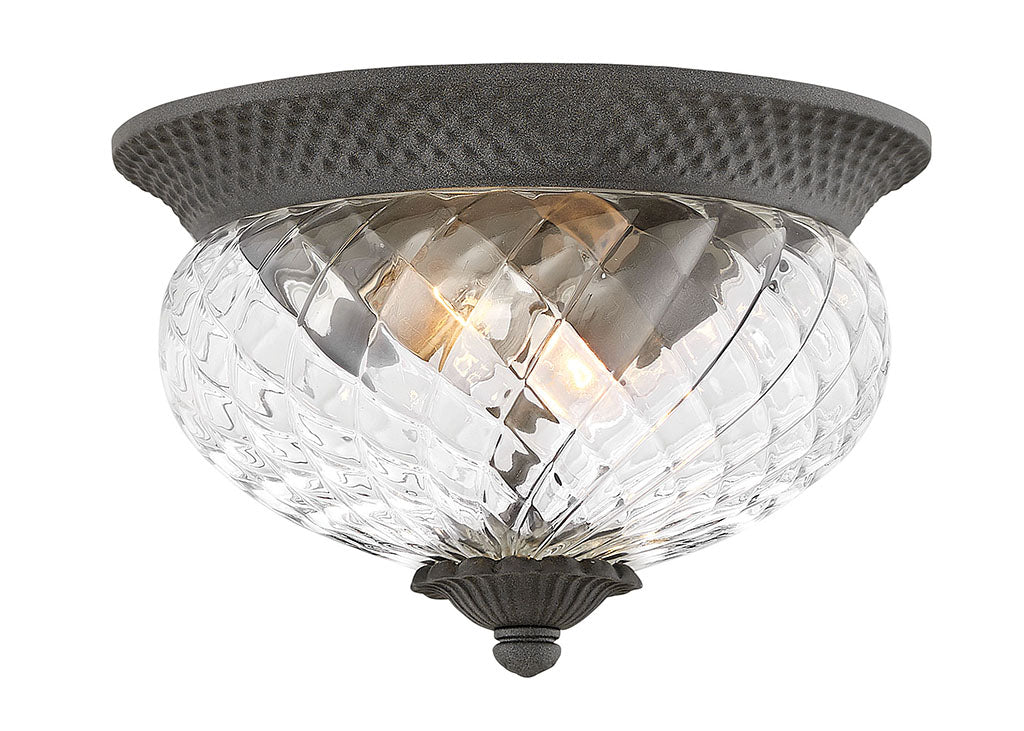 OUTDOOR PLANTATION Flush Mount Outdoor Wall Lights Hinkley Museum Black 12.0x12.0x8.0