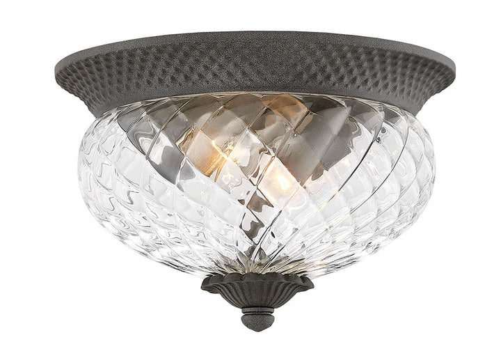 OUTDOOR PLANTATION Flush Mount Outdoor Wall Lights Hinkley Museum Black 12.0x12.0x8.0