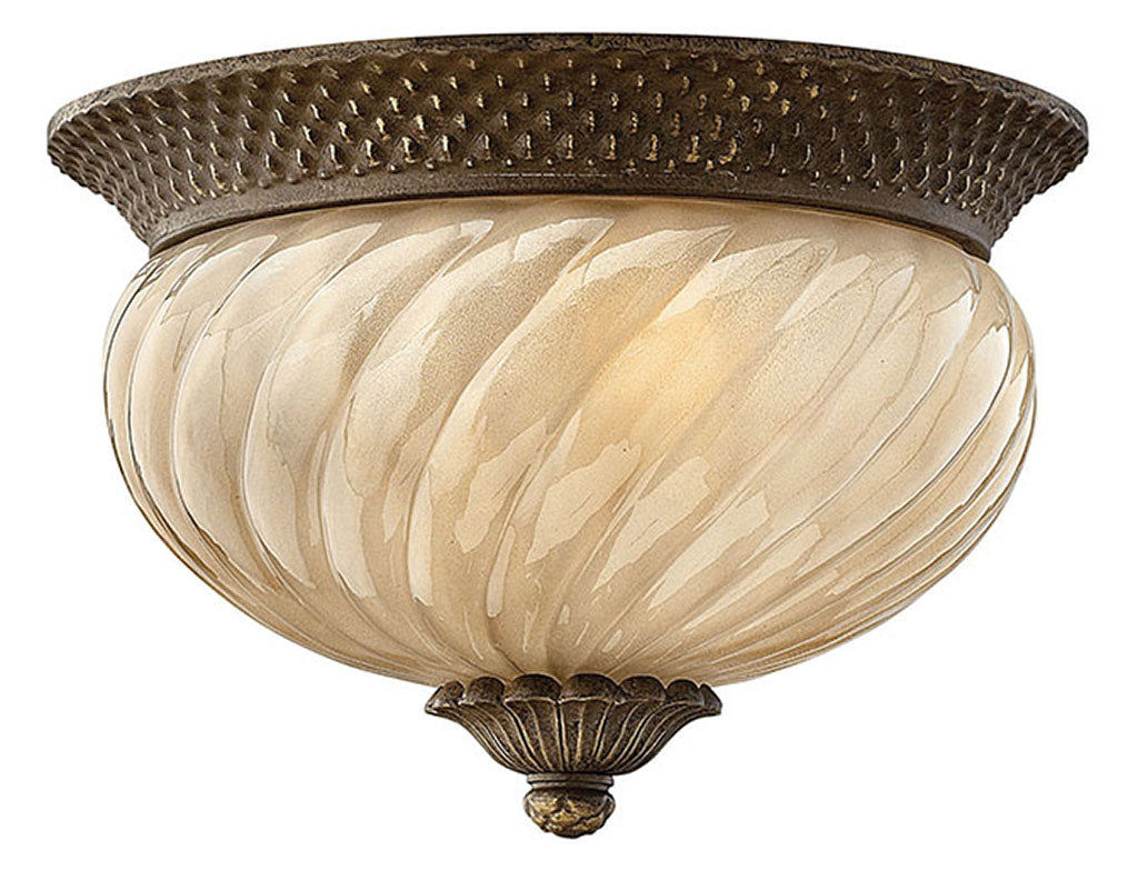 OUTDOOR PLANTATION Flush Mount Outdoor Wall Lights Hinkley Pearl Bronze 12.0x12.0x8.0