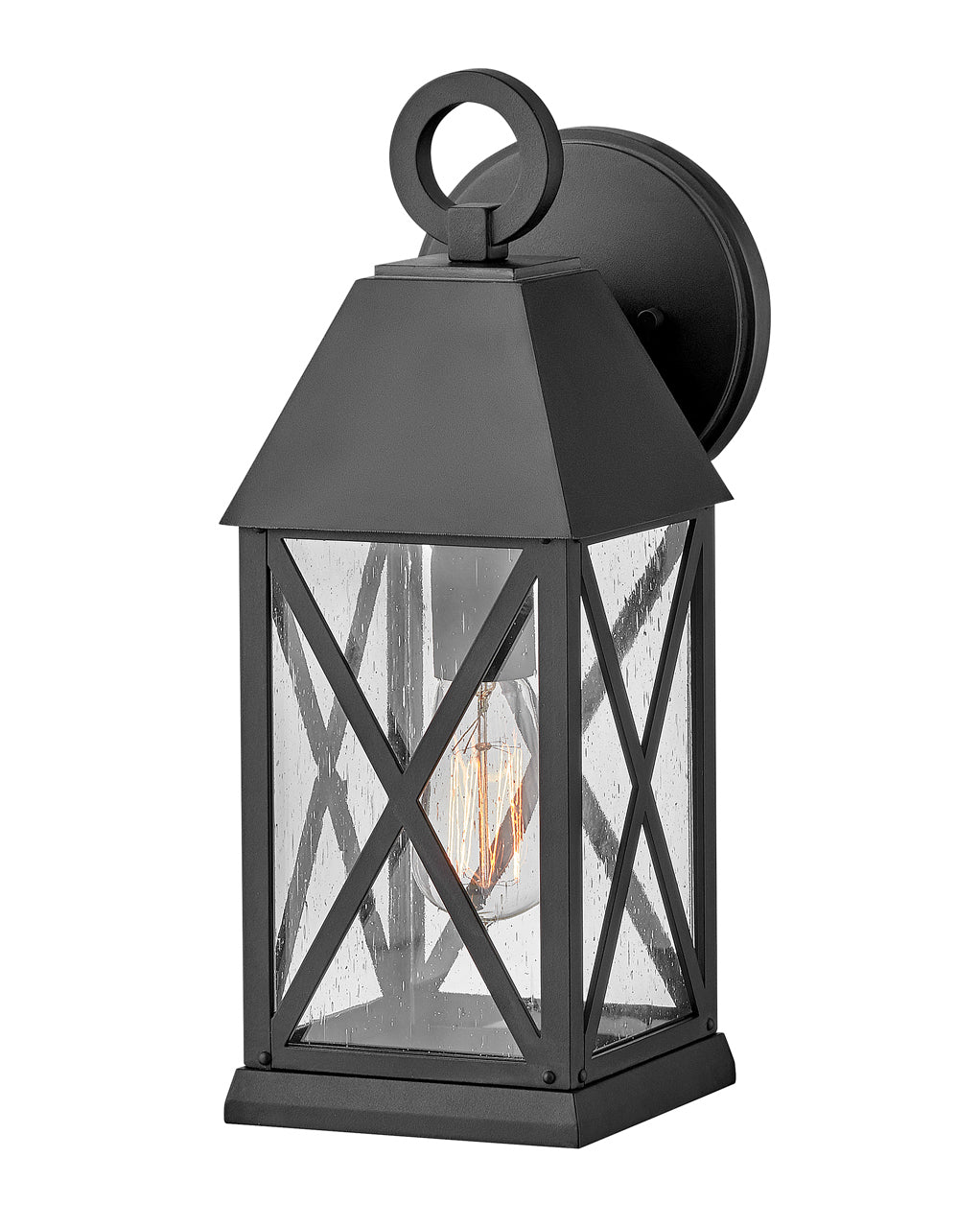 OUTDOOR BRIAR Wall Mount Lantern Outdoor Wall Lights Hinkley Museum Black 7.25x6.0x16.0