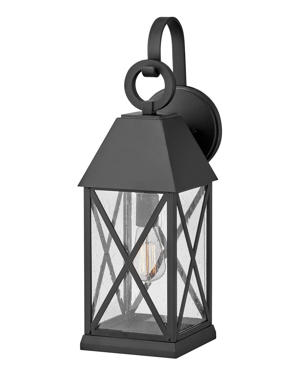 OUTDOOR BRIAR Wall Mount Lantern Outdoor Wall Lights Hinkley Museum Black 8.75x7.0x21.75