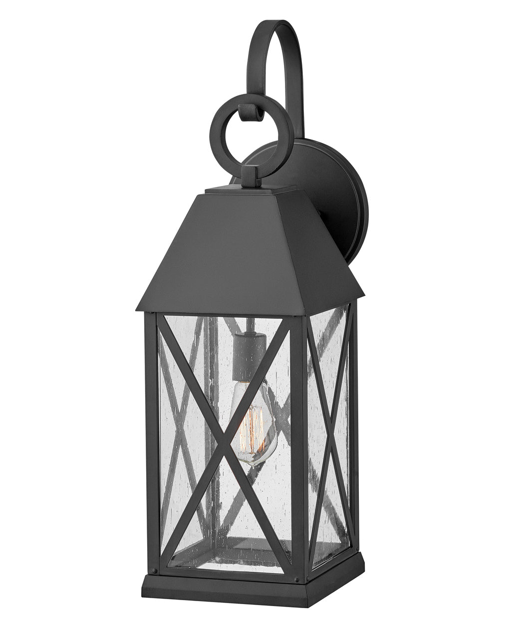 OUTDOOR BRIAR Wall Mount Lantern Outdoor Wall Lights Hinkley Museum Black 10.0x8.0x25.75