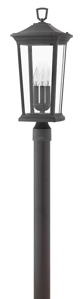 BROMLEY-Large Post Top or Pier Mount Lantern Pier & Post Mount Lights Hinkley Museum Black