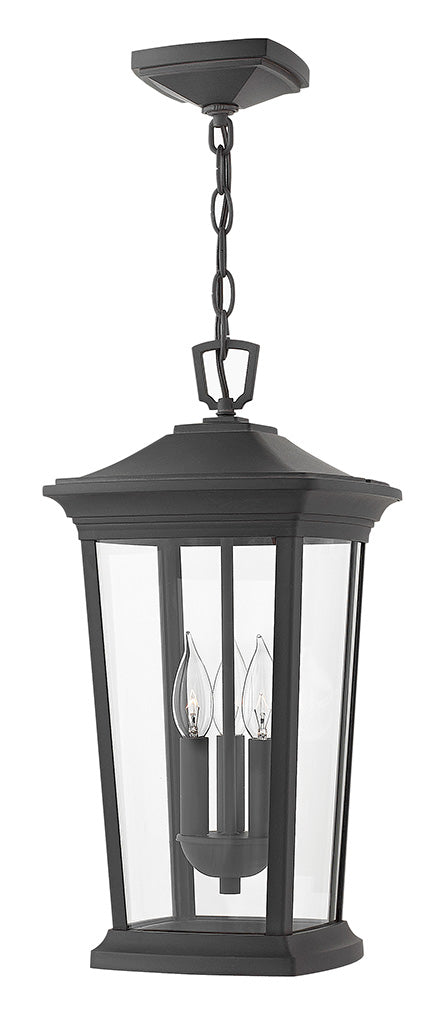 OUTDOOR BROMLEY Hanging Lantern Outdoor Hanging Lights Hinkley Museum Black 10.0x10.0x19.25