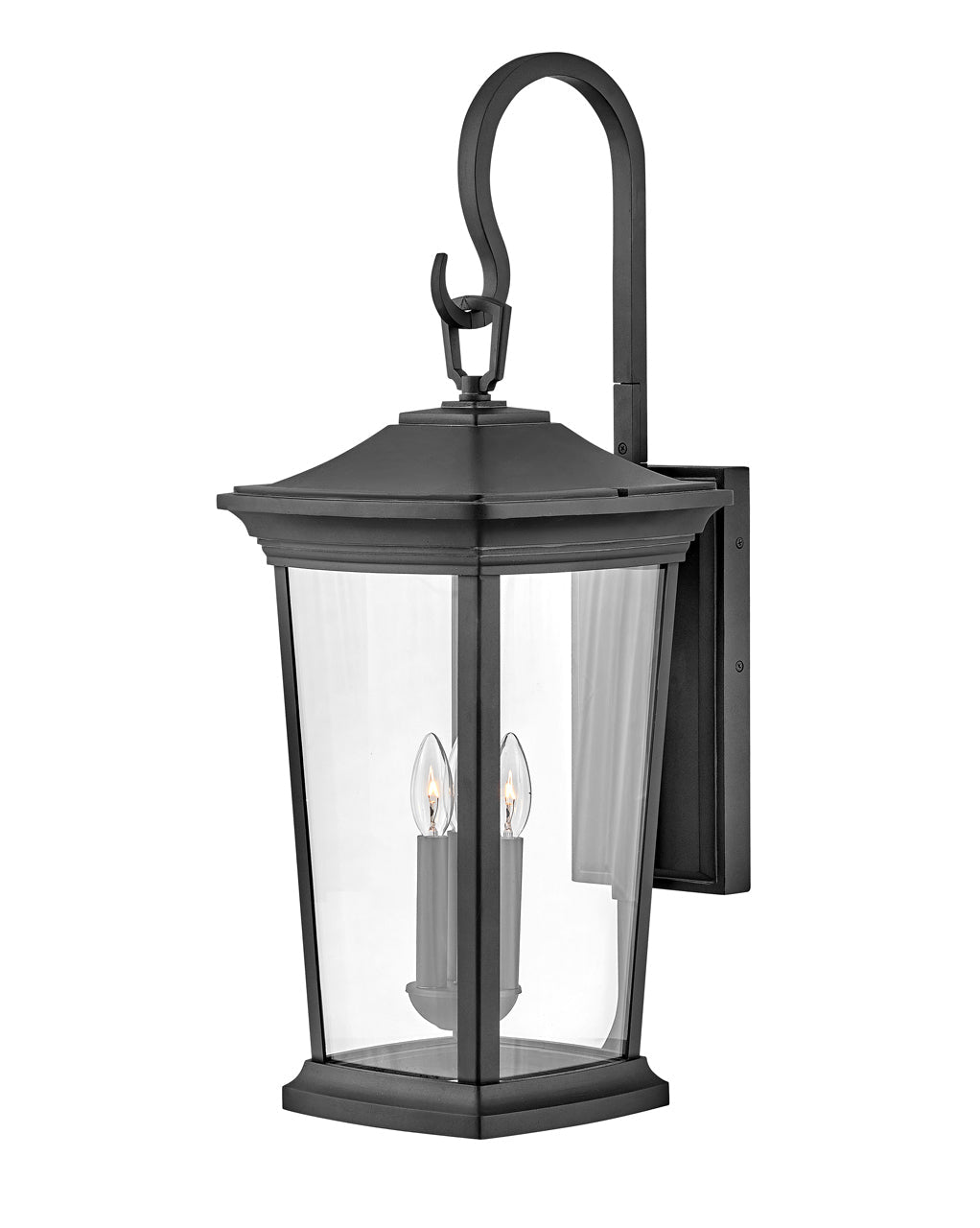 OUTDOOR BROMLEY Wall Mount Lantern Outdoor Wall Lights Hinkley Museum Black 14.5x12.0x30.0