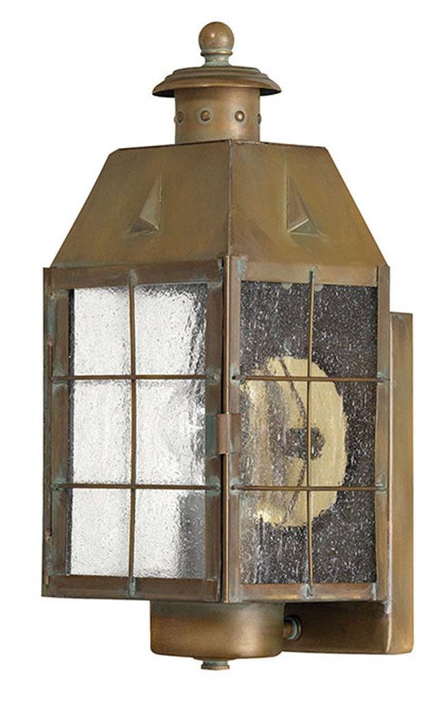 OUTDOOR NANTUCKET Wall Mount Lantern Outdoor Wall Lights Hinkley Aged Brass 5.5x5.5x13.5