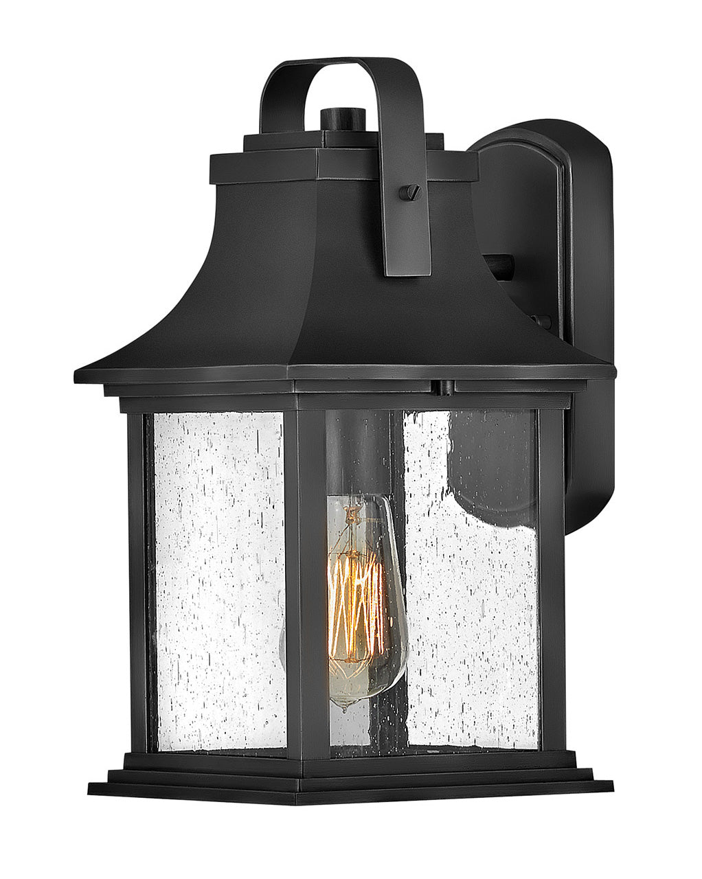 OUTDOOR GRANT Wall Mount Lantern Outdoor Wall Lights Hinkley Textured Black 8.25x7.25x13.75