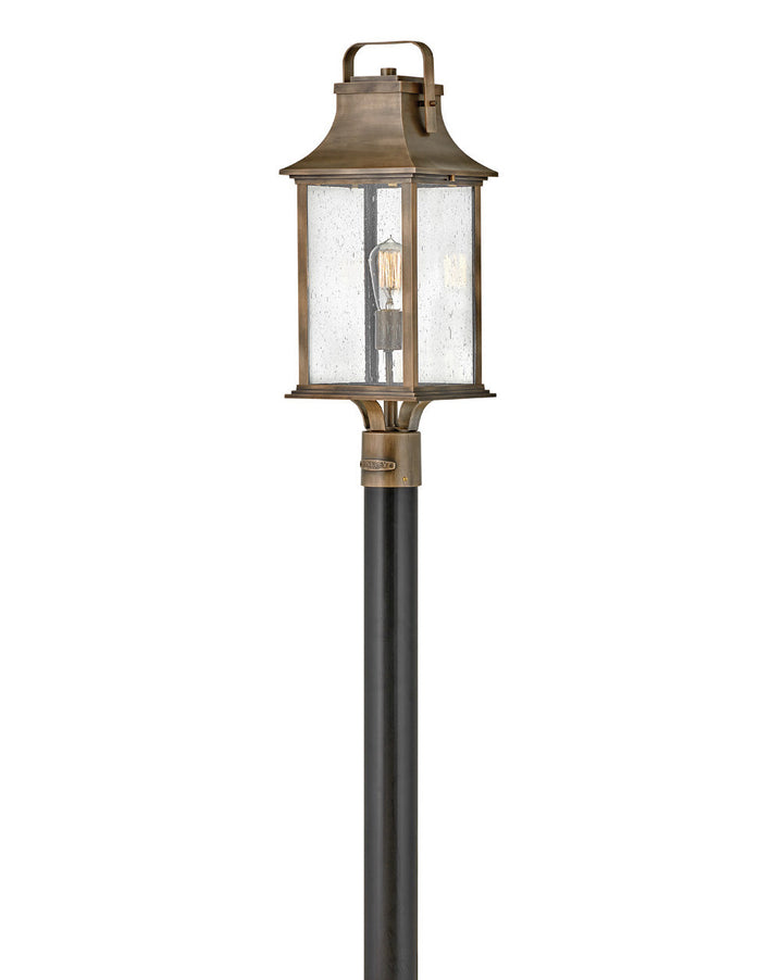 OUTDOOR GRANT Post Top or Pier Mount Lantern Pier & Post Mount Lights Hinkley Burnished Bronze 8.5x8.5x23.75
