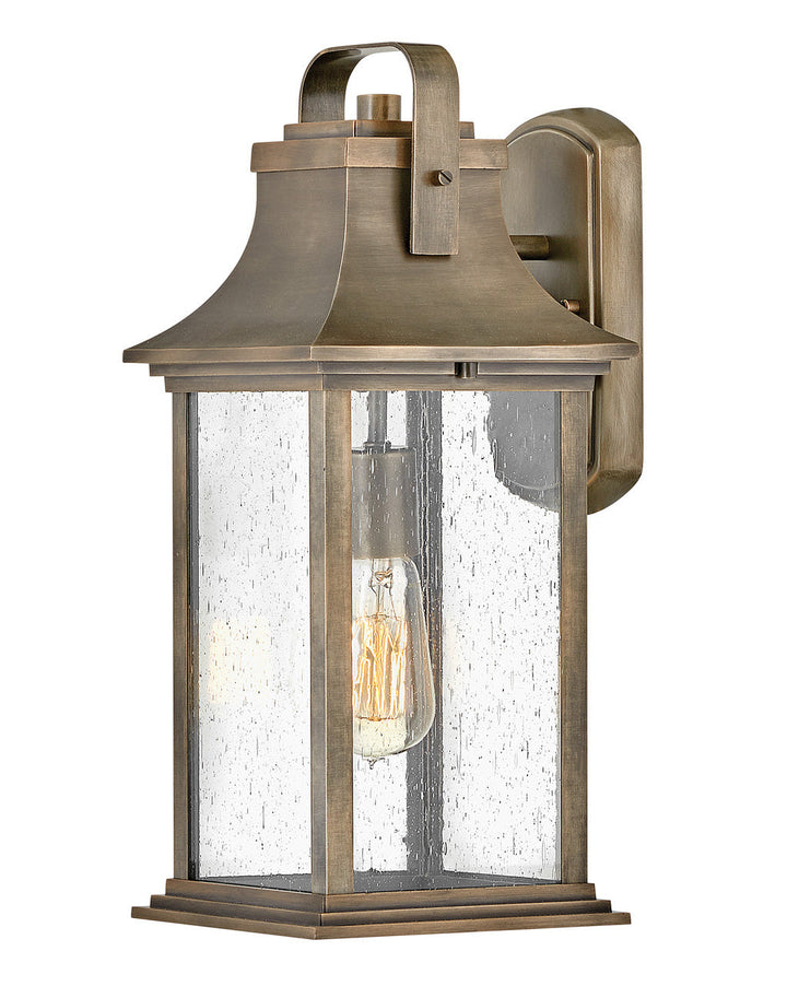OUTDOOR GRANT Wall Mount Lantern Outdoor Wall Lights Hinkley Burnished Bronze 8.25x7.25x16.75