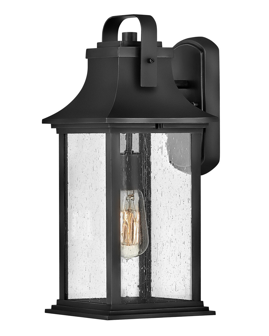 OUTDOOR GRANT Wall Mount Lantern Outdoor Wall Lights Hinkley Textured Black 8.25x7.25x16.75