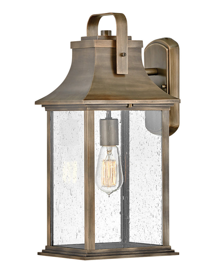 OUTDOOR GRANT Wall Mount Lantern Outdoor Wall Lights Hinkley Burnished Bronze 9.5x8.5x19.0