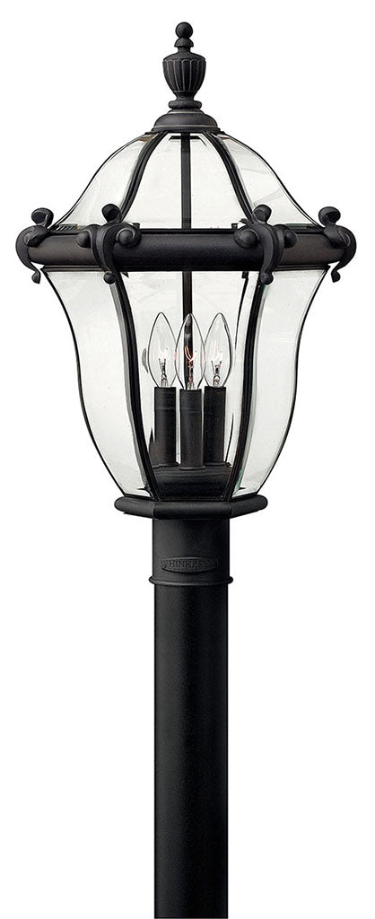 OUTDOOR SAN CLEMENTE Post Top or Pier Mount Lantern Pier & Post Mount Lights Hinkley Museum Black 14.0x14.0x22.25