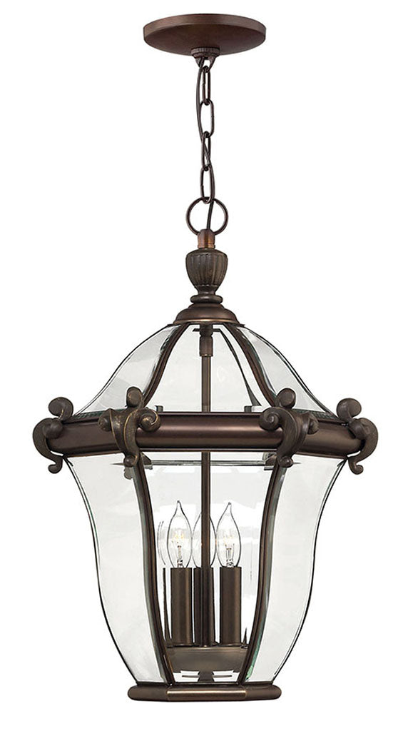 OUTDOOR SAN CLEMENTE Hanging Lantern Outdoor Hanging Lights Hinkley Copper Bronze 14.0x14.0x20.0